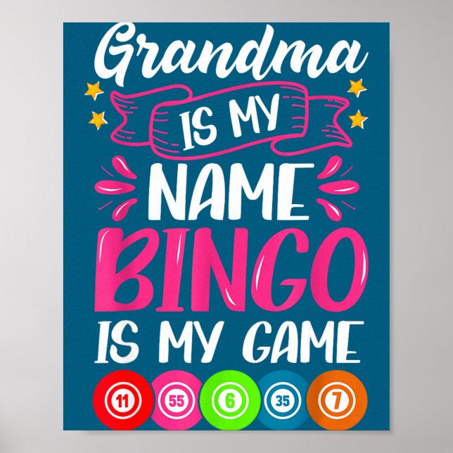 Grandma Bingo Player Funny Bingo Quote Design  Poster (Framsidan)
