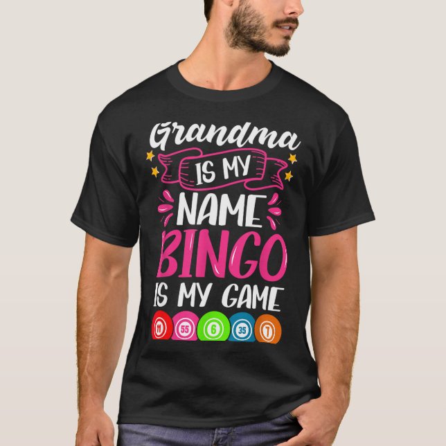 Grandma Bingo Player Funny Bingo Quote Design  T Shirt (Framsida)