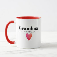 Grandma Birth Announcement Mugg