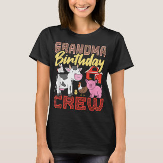 Grandma Birthday Crew Boskap Födelsedagsfest T Shirt