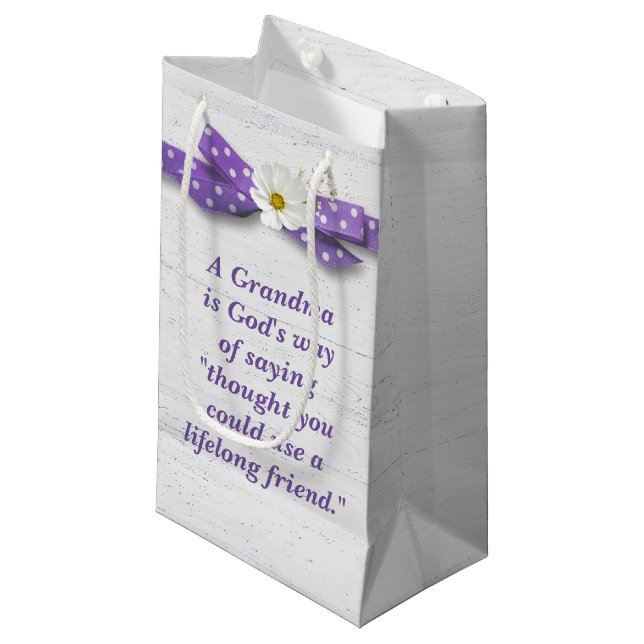Grandma Birthday med Polka Dot Ribbon (Framsidan Vinklad)