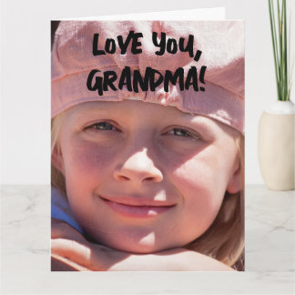 GRANDMA BIRTHDAY PHOTO BIRTHDAY GREETING CARD KORT