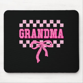 Grandma Birthday Squad Matching Pink Bow Checkered Musmatta