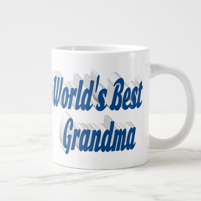 Grandma blue halv typography Mors dag Jumbo Mugg (Höger)