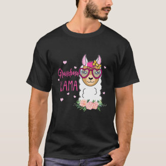 Grandma Boho Flowers Rosa Heart T Shirt