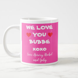 Grandma BUBBE VI KÄRLEK ER Barnbarn Namn Cute Jumbo Mugg