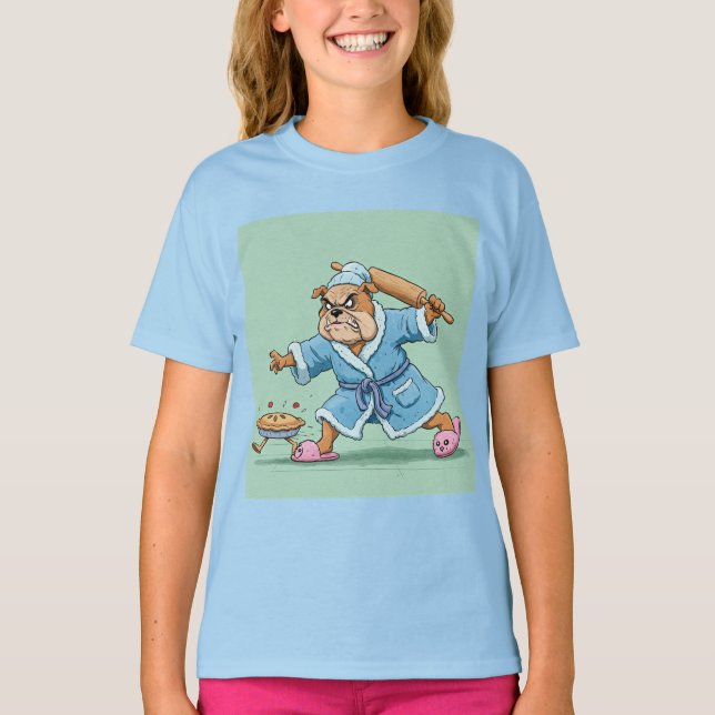 Grandma Bulldog och Escaping Paj av Natasha U T Shirt (Framsida)