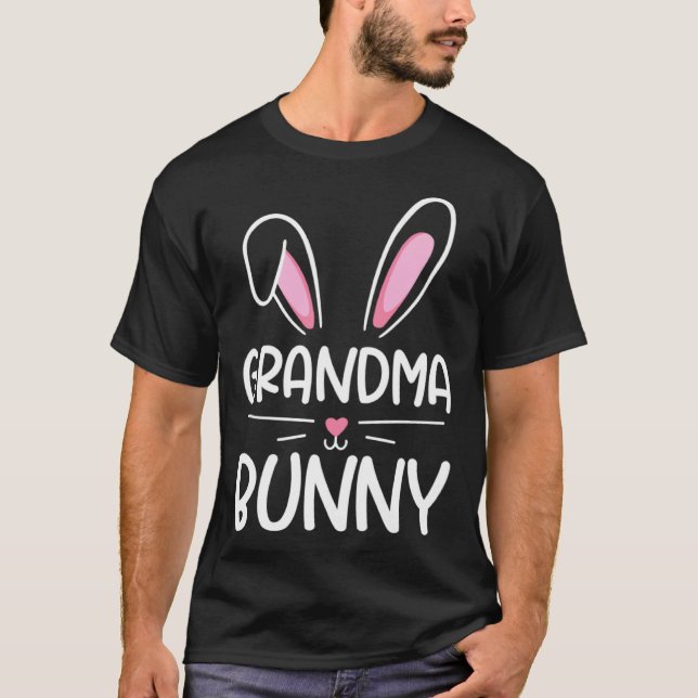 Grandma Bunny Happy Easter Day Men Women Matching  T Shirt (Framsida)