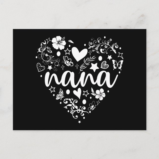 Grandma Card, Cute Nana Card, Mors dag Vykort (Framsida)