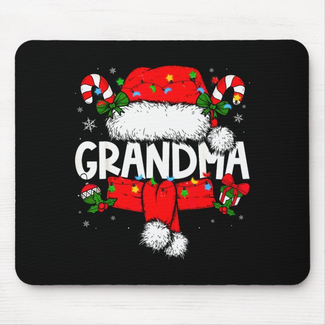 Grandma Christmas Pajama Santa Claus Family Matchi Musmatta (Framsidan)