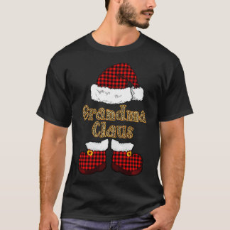 Grandma Claus Buffalo Play Santa Hat Leopard Prin T Shirt