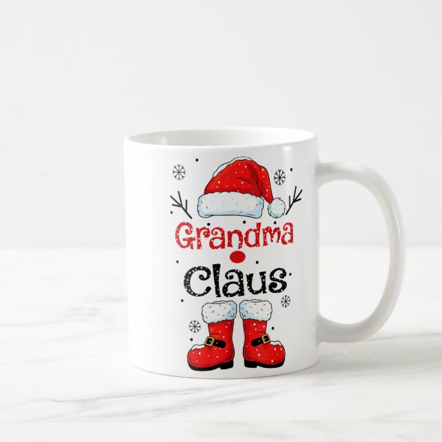 Grandma Claus Christmas Costume Pajama Family Matc Kaffemugg (Höger)