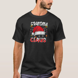 Grandma Claus jul-familjen Matching Paja T Shirt