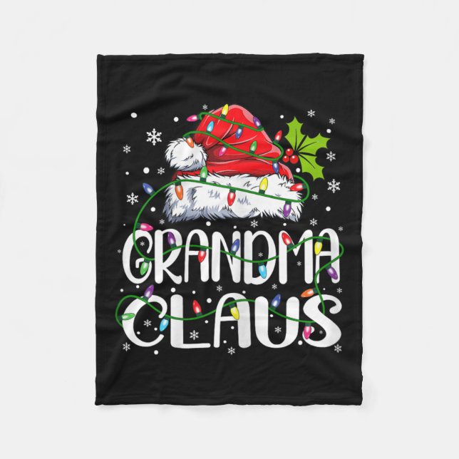 Grandma Claus jul Santa Matching Family Julafton Fleecefilt (Framsidan)