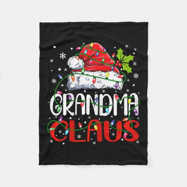 Grandma Claus jul Santa Matching Family Julafton Fleecefilt (Framsidan)