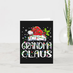 Grandma Claus jul Santa Matching Family Julafton Kort