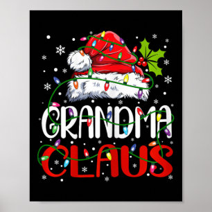 Grandma Claus jul Santa Matching Family Julafton Poster