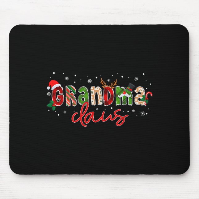 Grandma Claus Santa Claus Family Matching Christma Musmatta (Framsidan)