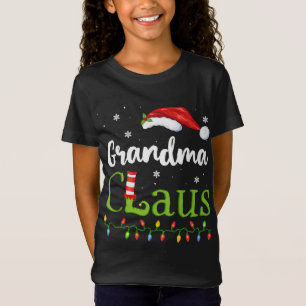 Grandma Claus Santa Pajamas Funny Gift Idea Kristu T Shirt