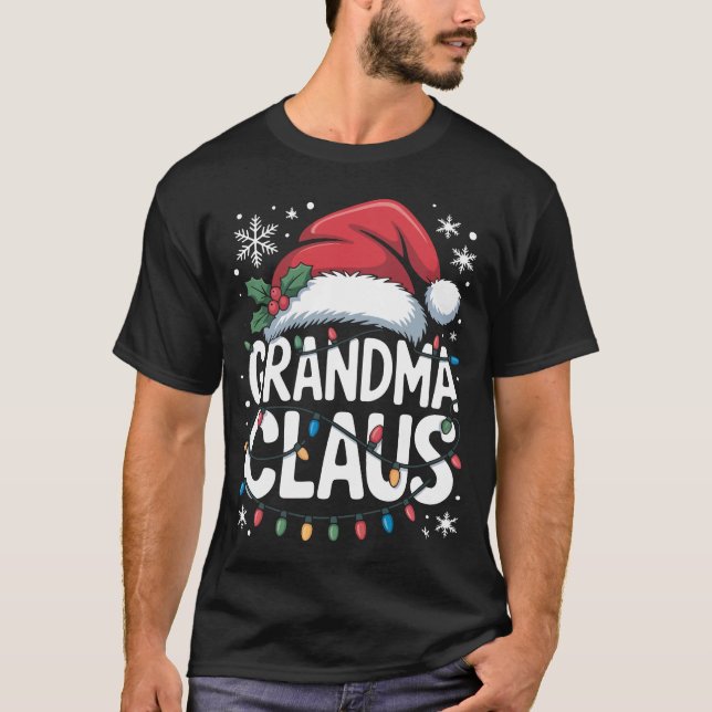 Grandma Claus t shirt christmas (Framsida)
