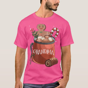 Grandma Cocoa Mugg Gingerbröd Cookie Julafton Chri T Shirt
