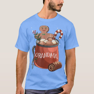 Grandma Cocoa Mugg Gingerbröd Cookie Julafton Chri T Shirt