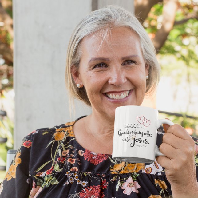 GRANDMA COFFEE MED JESUS Christian Quiet Time Kaffemugg (Skapare uppladdad)