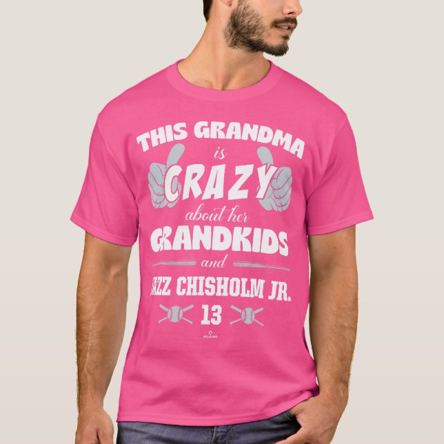Grandma Crazy for Jazz Chisholm Jr. New York Baseb T Shirt (Framsida)