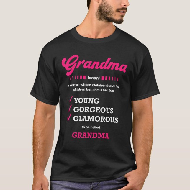 Grandma Cute Mother s Day Mother Grandma Matching T Shirt (Framsida)