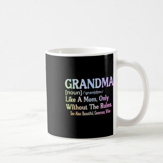 Grandma Definition funny som säger för mormor Mo Kaffemugg (Höger)