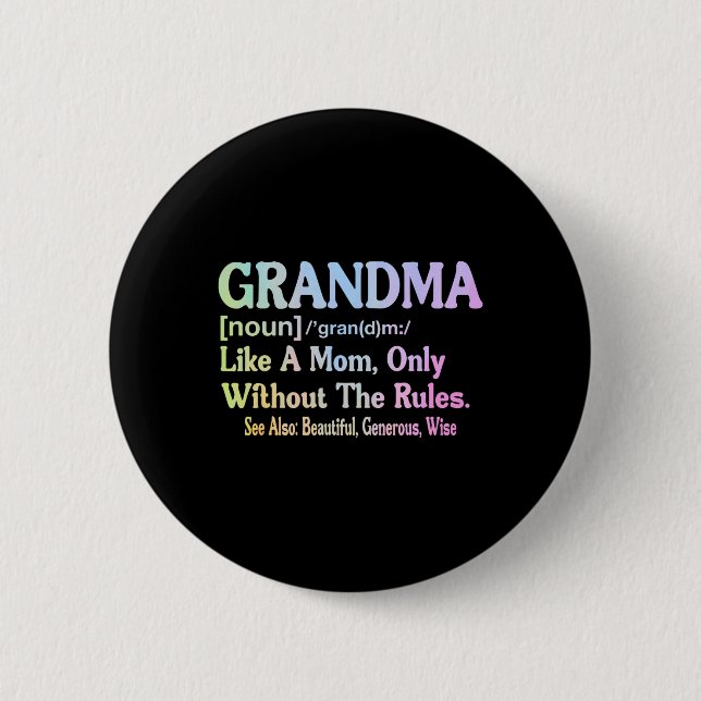 Grandma Definition funny som säger för mormor Mo Knapp (Framsida)