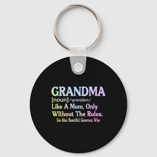 Grandma Definition funny som säger för mormor Mo Nyckelring (Framsida)