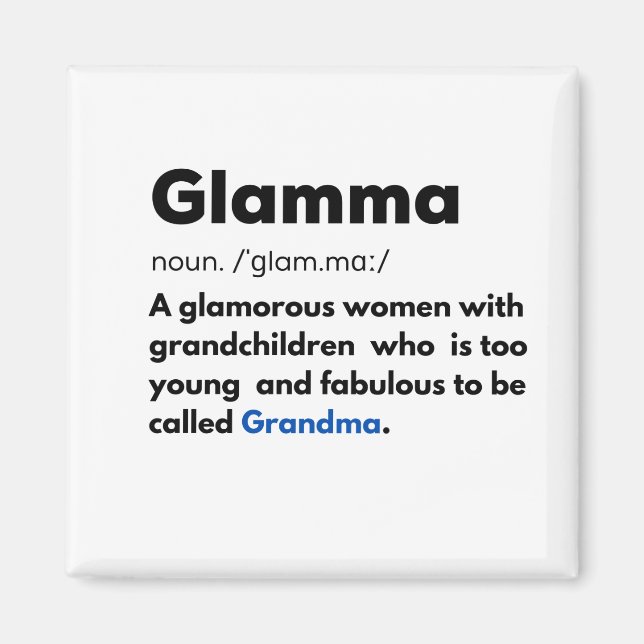 Grandma Definition,Gift for Nana, Gift for Grandma Magnet (Framsidan)