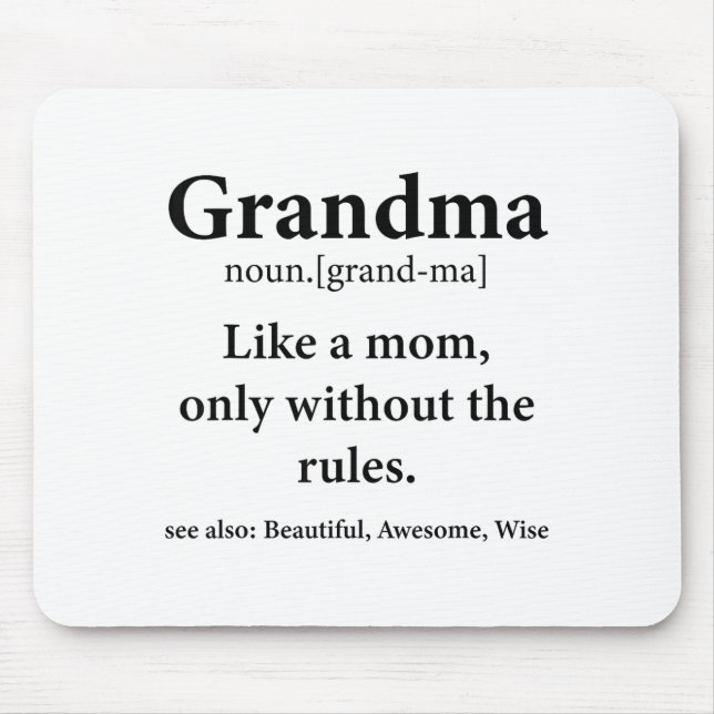 Grandma Definition Like Mom Without Rules Funny Gr Musmatta (Framsidan)