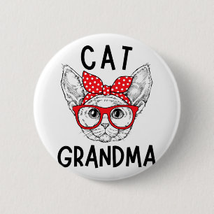 Grandma Devon Rex Cat Lovers Cat Nana Mors dag Knapp