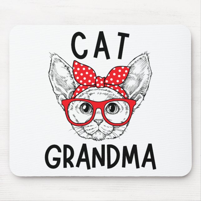 Grandma Devon Rex Cat Lovers Cat Nana Mors dag Musmatta (Framsidan)