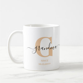 Grandma Elegant Script Monogram Kaffemugg