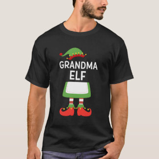 Grandma Elf Cute Matching Familjejul Grandmo T Shirt