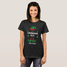 Grandma elf-familjens matchande christmas-utrustni