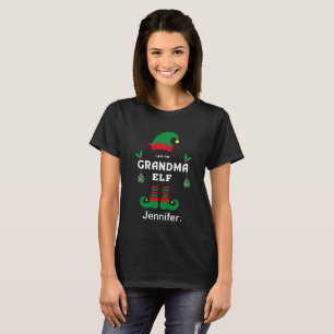 Grandma elf-familjens matchande christmas-utrustni t shirt