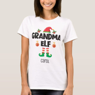 Grandma elf-familjens matchande christmas-utrustni t shirt
