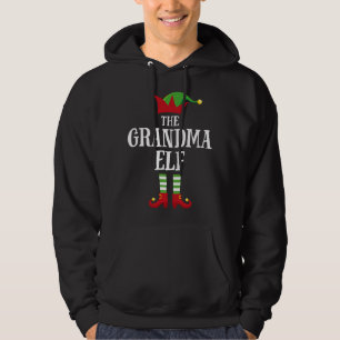 Grandma Elf Family Matching jul Elf Pajama G Hoodie