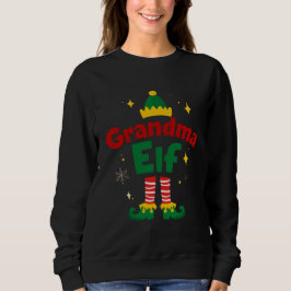 Grandma Elf Festive Family Pajama Top T Shirt