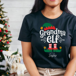 Grandma Elf Funny Elf Matching jul Gift T Shirt