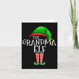 Grandma Elf Group Matching Family jul Kort