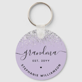 Grandma Est Glitter Confetti Anpassningsbar Grandm Nyckelring