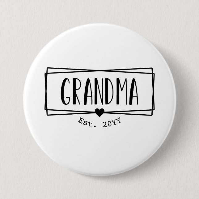 Grandma Est Grandma New Grandmor Gigi gift Knapp (Framsida)