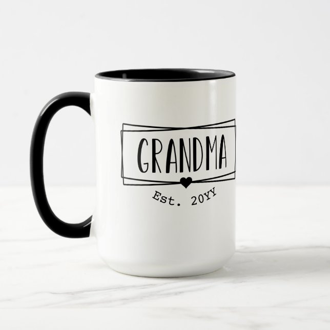 Grandma Est Grandma New Grandmor Gigi gifts Mugg (Vänster)