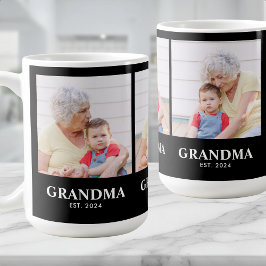 Grandma Established Bold Black 3 Photo Coffee Kaffemugg