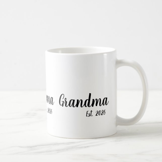 Grandma Established New Grandmother Gift Kaffemugg (Höger)